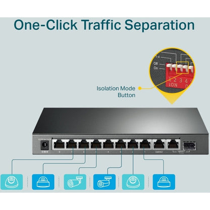 10-Port Gigabit Dt Sw W/ 8-Port,Poe+