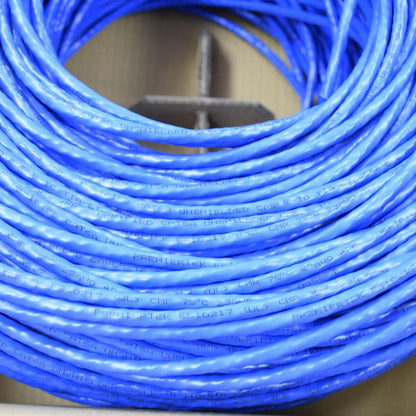 1000Ft Blue Cat6A Utp 23Awg,Solid Bare Copper Ul Cmr Fluke Pass