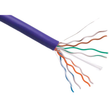 1000Ft Bulk Cat6 Purple 23Awg,Solid Conductor Cable 550Mhz 4Pair