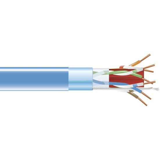 1000Ft Cat6A 650Mhz Solid Bulk,Cable F/Utp Cm Blue