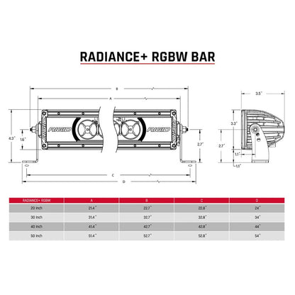 RIGID Industries Radiance + 20" Light Bar - RGBW