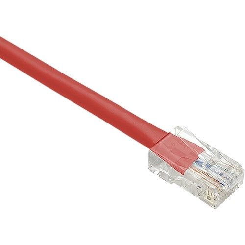 100Ft Red Cat6 Patch Cable, Utp, No Boots