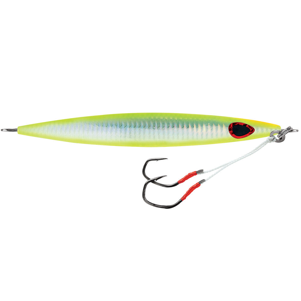 Williamson Kensaki 220 Jig - 6.75" - 7.75oz - UV Chartreuse Glow Zebra