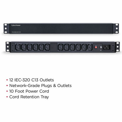 Cyberpower Pdu20Bhviec12R Power Distribution Unit (Pdu) 12 Ac Outlet(S) 1U Black