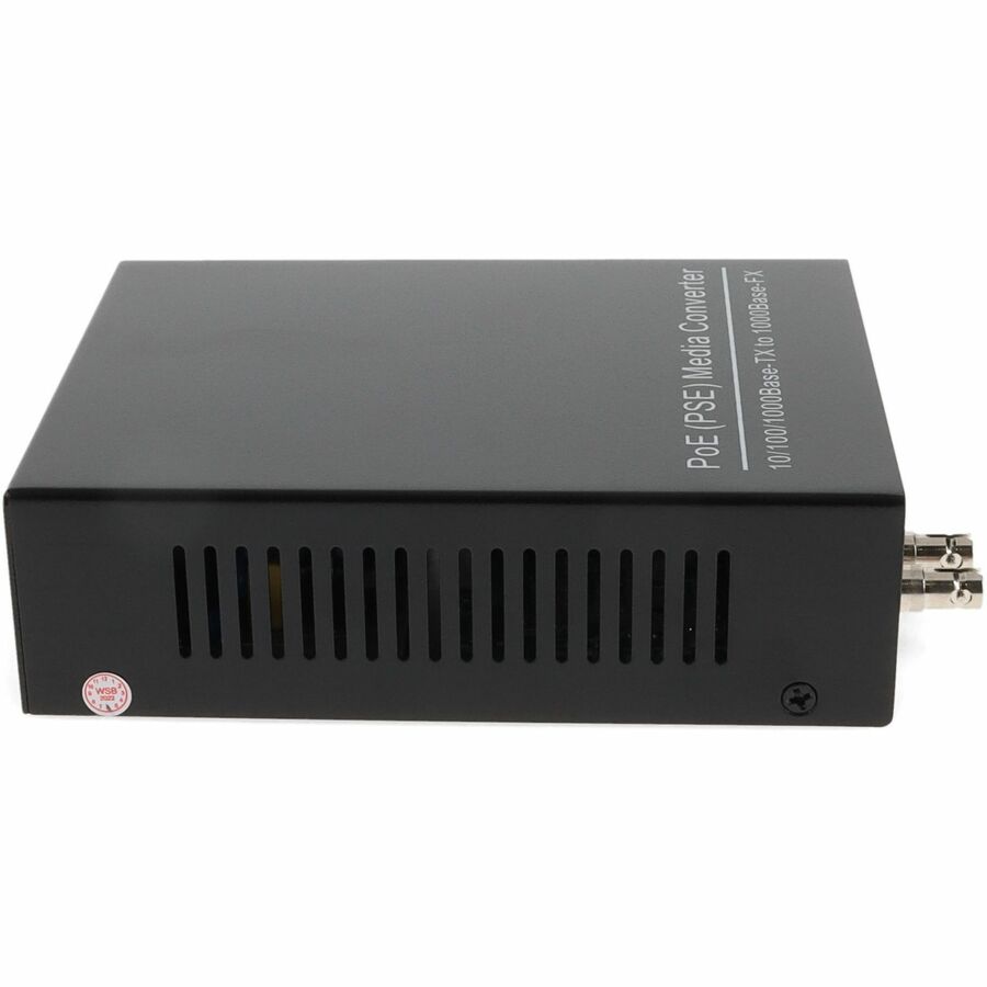 Addon Networks 1000Base-Tx(Rj45) To 1000Base-Sx(St), 850Nm Network Media Converter 1000 Mbit/S Multi-Mode Black