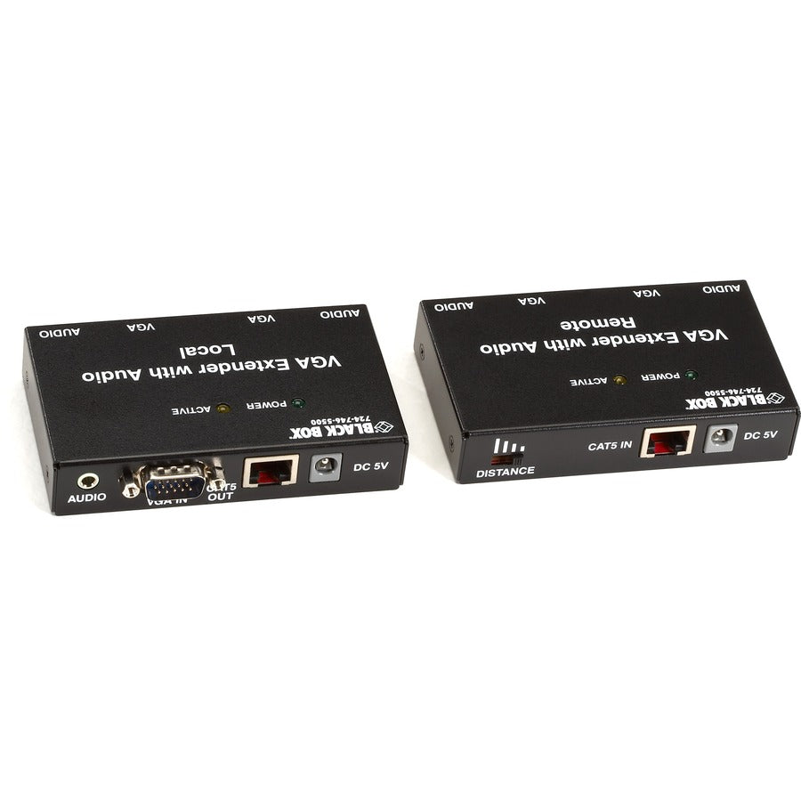 Black Box VGA Extender Kit with Audio, 2-Port Local, 2-Port Remote AC556A-R2