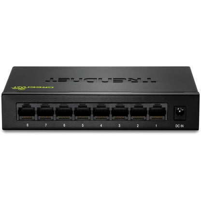 Trendnet 8-Port Gigabit Greennet Switch, Ethernet Network Switch, 8 X 10-100-1000 Mbps Gigabit Ethernet Ports, 16 Gbps Switching Capacity, Metal, Lifetime Protection, Black, Teg-S82G