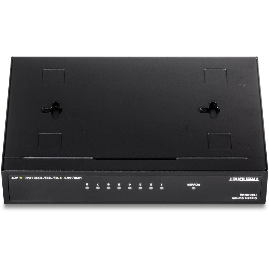 Trendnet 8-Port Gigabit Greennet Switch, Ethernet Network Switch, 8 X 10-100-1000 Mbps Gigabit Ethernet Ports, 16 Gbps Switching Capacity, Metal, Lifetime Protection, Black, Teg-S82G