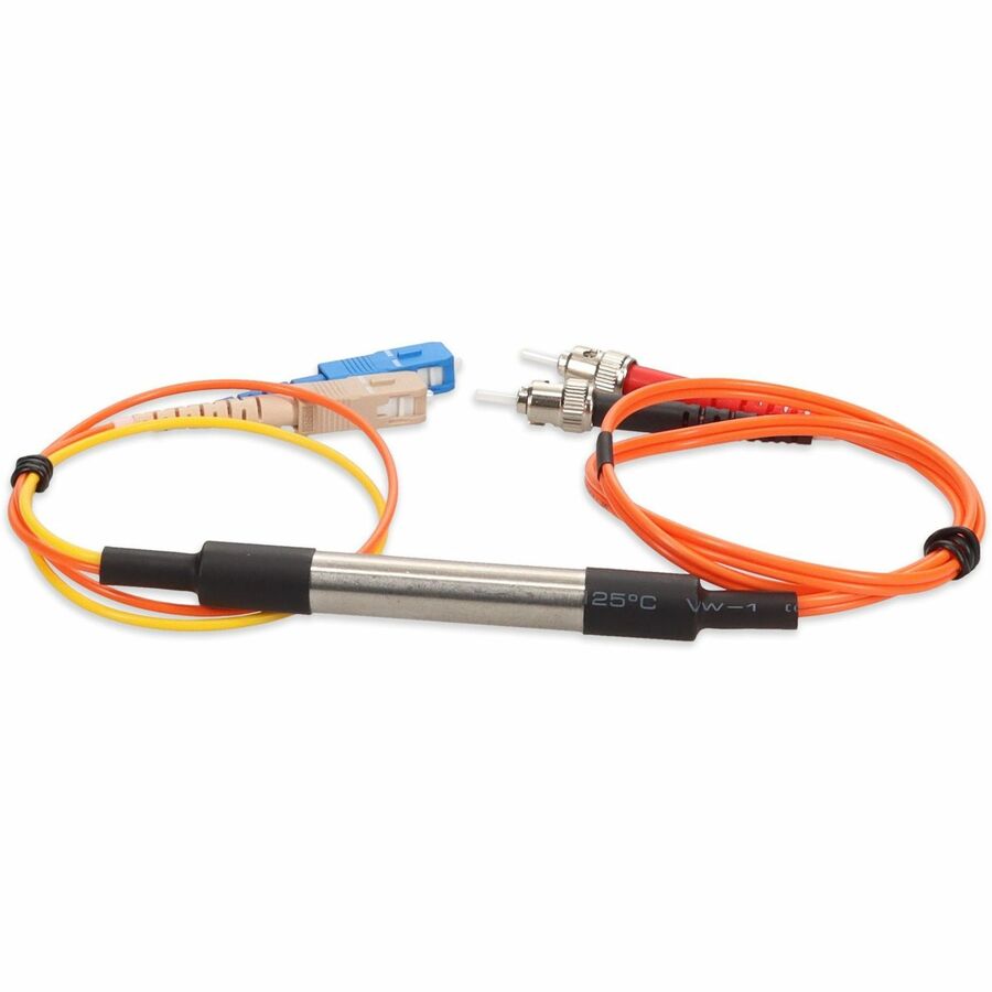 Addon 1M Sc (Male) To St (Male) Orange Om2 & Os1 Duplex Fiber Mode Conditioning Cable