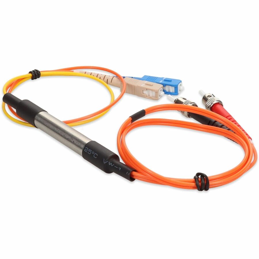 Addon 1M Sc (Male) To St (Male) Orange Om2 & Os1 Duplex Fiber Mode Conditioning Cable