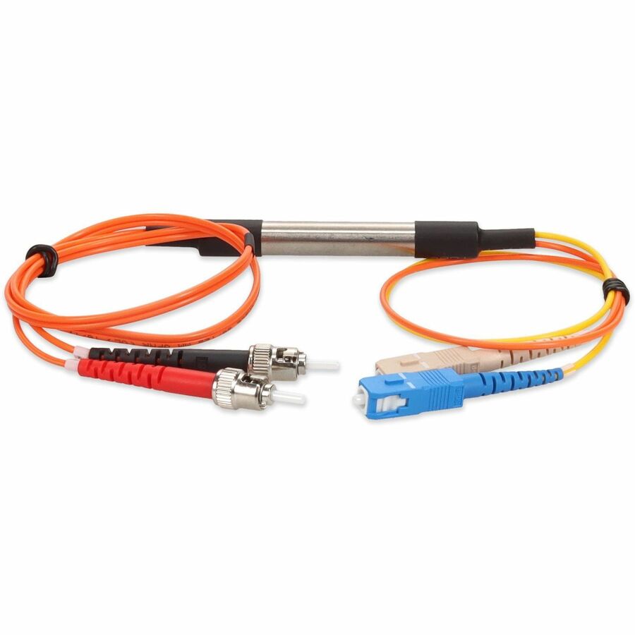 Addon 1M Sc (Male) To St (Male) Orange Om2 & Os1 Duplex Fiber Mode Conditioning Cable