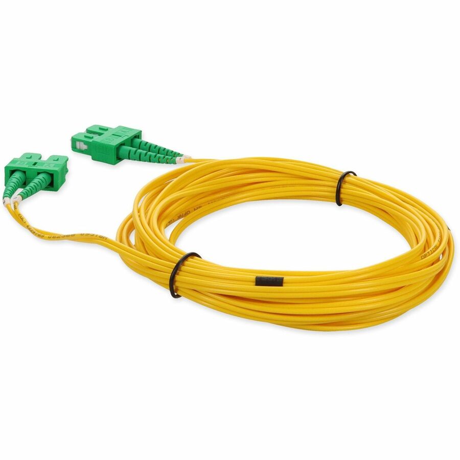 Addon 5M Asc (Male) To Asc (Male) Yellow Os2 Duplex Fiber Ofnr (Riser-Rated) Patch Cable