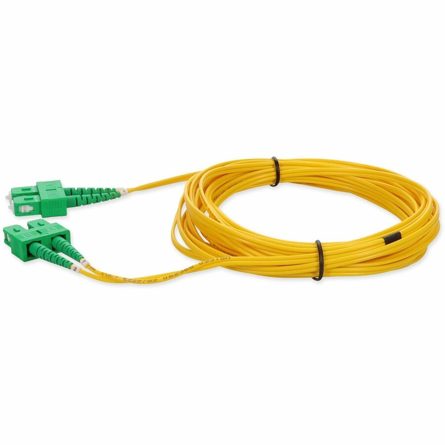 Addon 5M Asc (Male) To Asc (Male) Yellow Os2 Duplex Fiber Ofnr (Riser-Rated) Patch Cable