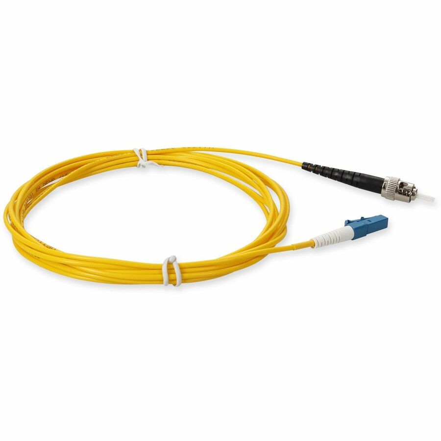 AddOn 2m LC (Male) to ST (Male) Yellow OS2 Simplex Fiber OFNR (Riser-Rated) Patch Cable ADD-ST-LC-2MS9SMF