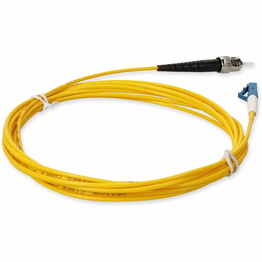 AddOn 5m LC (Male) to ST (Male) Yellow OS2 Simplex Fiber OFNR (Riser-Rated) Patch Cable ADD-ST-LC-5MS9SMF