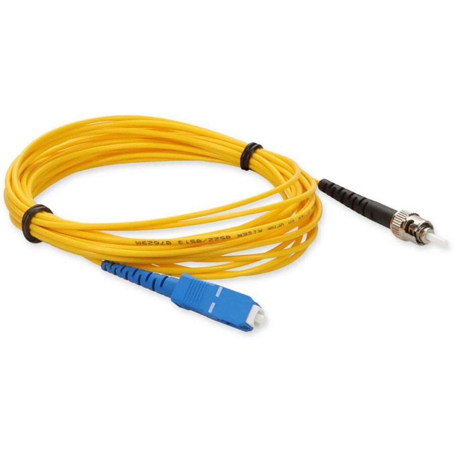 AddOn 2m SC (Male) to ST (Male) Yellow OS2 Simplex Fiber OFNR (Riser-Rated) Patch Cable ADD-ST-SC-2MS9SMF