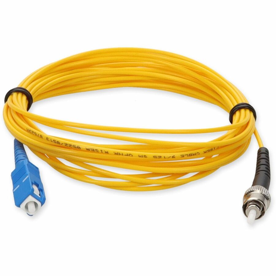 AddOn 2m SC (Male) to ST (Male) Yellow OS2 Simplex Fiber OFNR (Riser-Rated) Patch Cable ADD-ST-SC-2MS9SMF