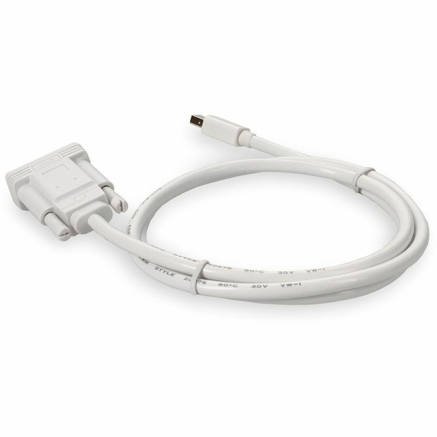 5Pk 3Ft Mini-Displayport 1.1 Male To Vga Male White Cables For Resolution Up To 1920X1200 (Wuxga)