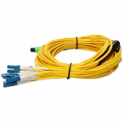 Addon 10M Mpo (Female) To 6Xlc (Male) 12-Strand Yellow Os2 Duplex Ofnr (Riser-Rated) Fiber Fanout Cable