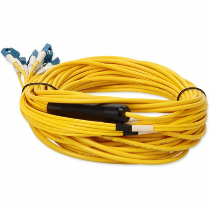 Addon 10M Mpo (Female) To 6Xlc (Male) 12-Strand Yellow Os2 Duplex Ofnr (Riser-Rated) Fiber Fanout Cable