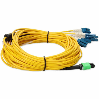 Addon 10M Mpo (Female) To 6Xlc (Male) 12-Strand Yellow Os2 Duplex Ofnr (Riser-Rated) Fiber Fanout Cable