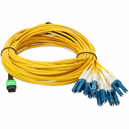 Addon 10M Mpo (Female) To 6Xlc (Male) 12-Strand Yellow Os2 Duplex Ofnr (Riser-Rated) Fiber Fanout Cable