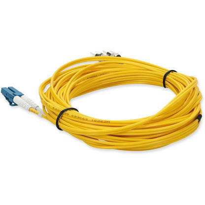 Addon 1M Lc (Male) To St (Male) Yellow Os2 Duplex Fiber Ofnr (Riser-Rated) Patch Cable