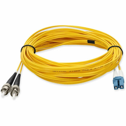 Addon 1M Lc (Male) To St (Male) Yellow Os2 Duplex Fiber Ofnr (Riser-Rated) Patch Cable