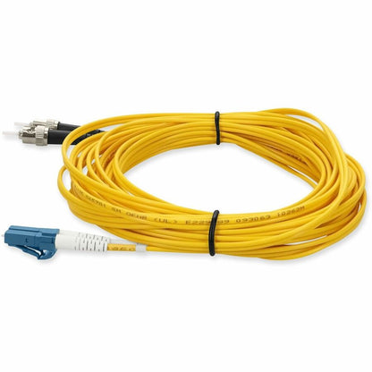 Addon 1M Lc (Male) To St (Male) Yellow Os2 Duplex Fiber Ofnr (Riser-Rated) Patch Cable