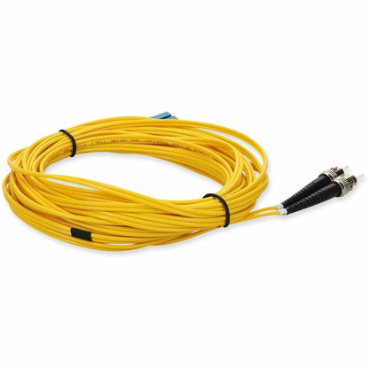 Addon 1M Lc (Male) To St (Male) Yellow Os2 Duplex Fiber Ofnr (Riser-Rated) Patch Cable