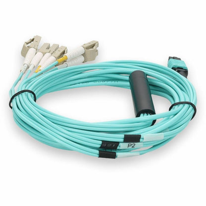 Addon Networks 10M Mpo - 4Xlc Fibre Optic Cable Mpo/Mtp Lc Om3 Blue