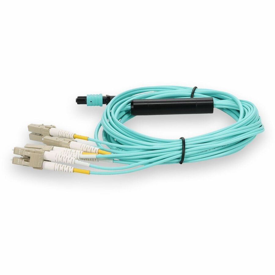 Addon Networks 10M Mpo - 4Xlc Fibre Optic Cable Mpo/Mtp Lc Om3 Blue