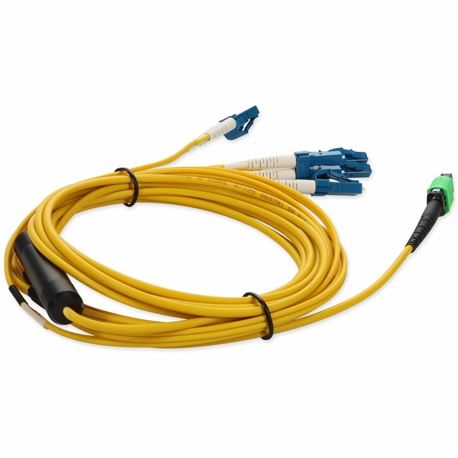 Addon Networks 3M Mpo - 4Xlc Fibre Optic Cable Mpo/Mtp Lc Os1 Yellow