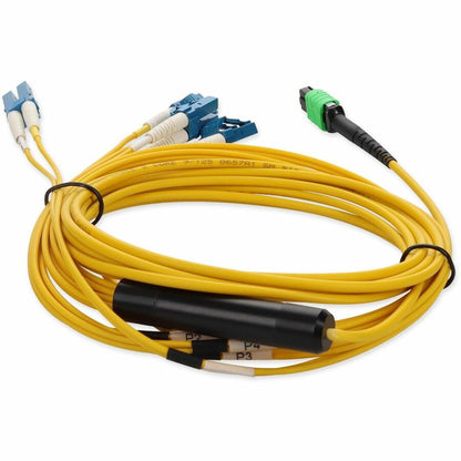 Addon Networks 3M Mpo - 4Xlc Fibre Optic Cable Mpo/Mtp Lc Os1 Yellow