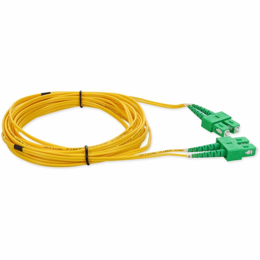 Addon 2M Asc (Male) To Asc (Male) Yellow Os2 Duplex Fiber Ofnr (Riser-Rated) Patch Cable