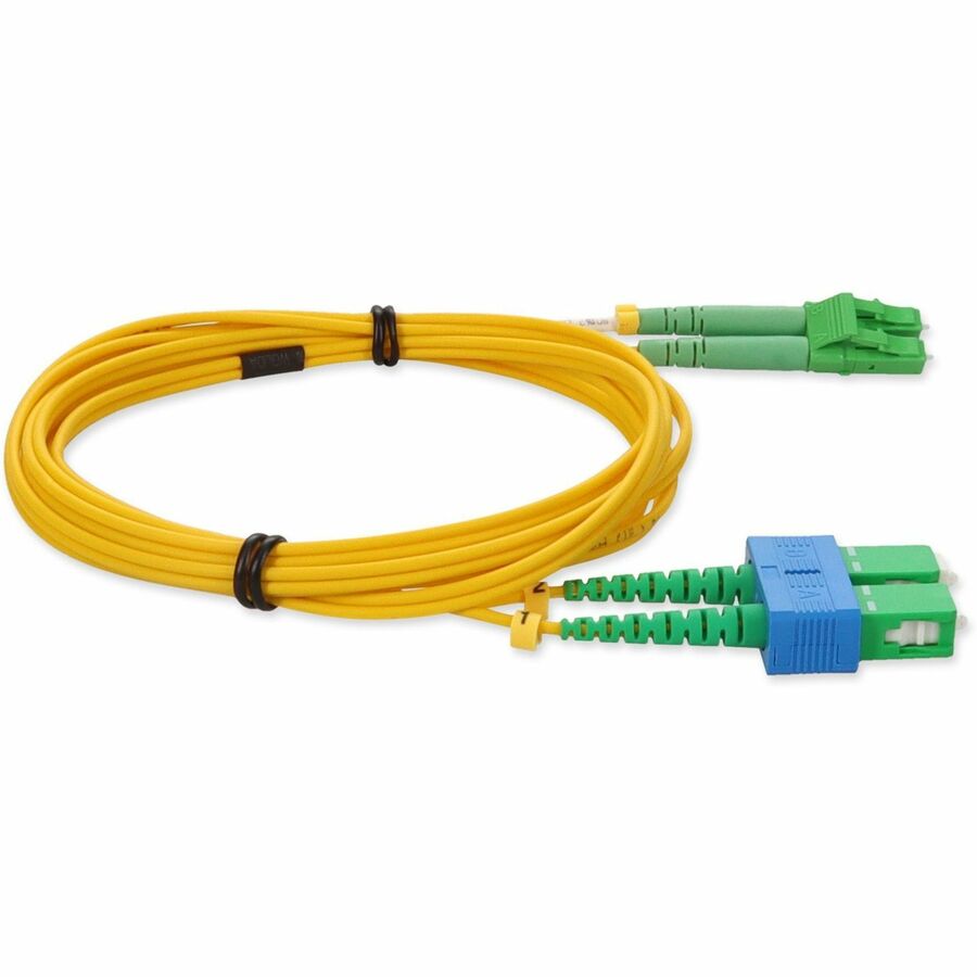 Addon 2M Alc (Male) To Asc (Male) Yellow Os2 Duplex Fiber Ofnr (Riser-Rated) Patch Cable