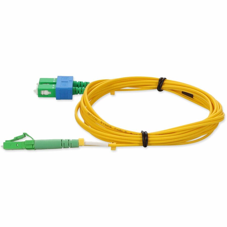 Addon 2M Alc (Male) To Asc (Male) Yellow Os2 Duplex Fiber Ofnr (Riser-Rated) Patch Cable