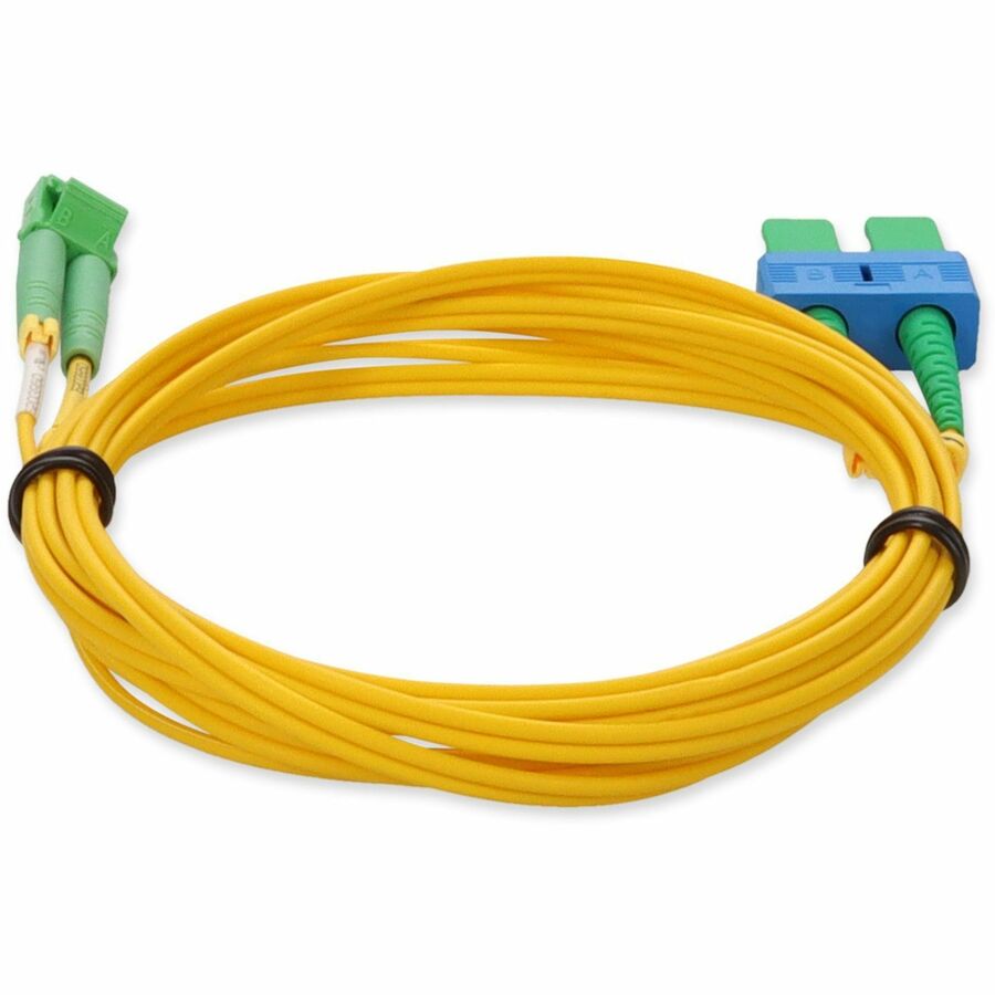 Addon 2M Alc (Male) To Asc (Male) Yellow Os2 Duplex Fiber Ofnr (Riser-Rated) Patch Cable