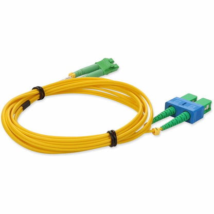 Addon 2M Alc (Male) To Asc (Male) Yellow Os2 Duplex Fiber Ofnr (Riser-Rated) Patch Cable