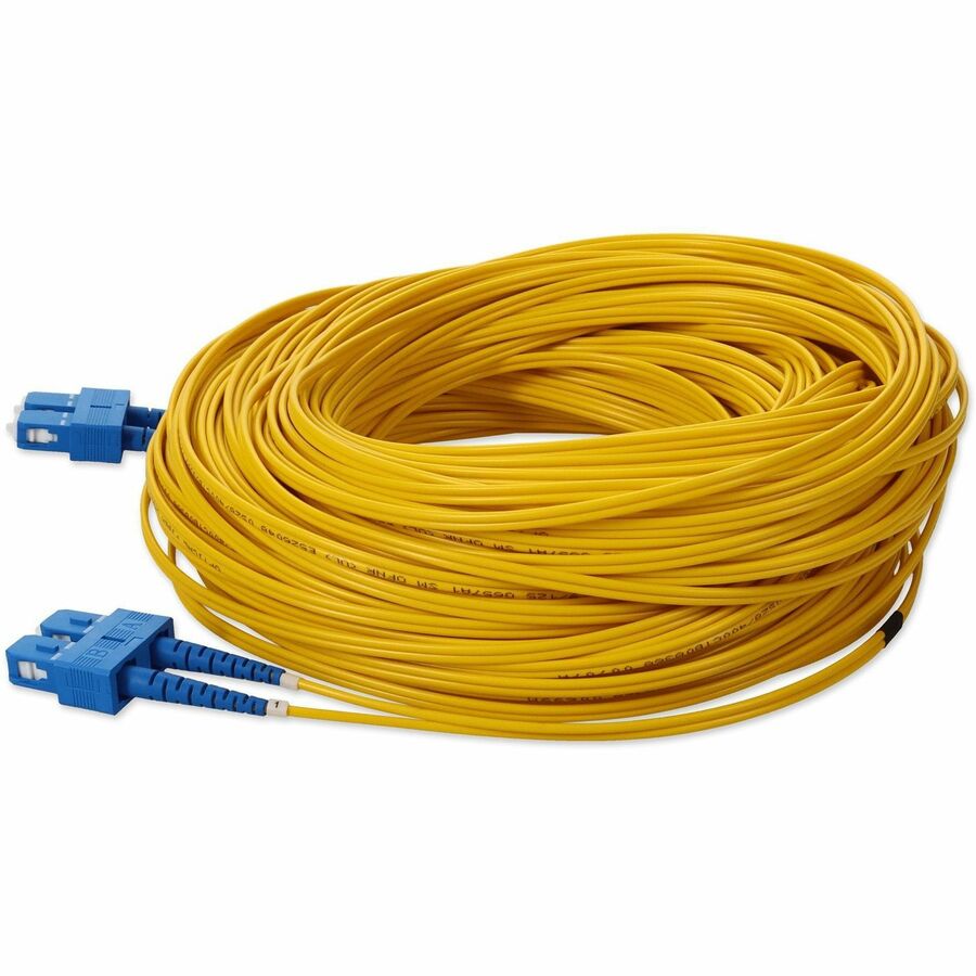 Addon 25M Sc (Male) To Sc (Male) Yellow Os2 Duplex Fiber Ofnr (Riser-Rated) Patch Cable