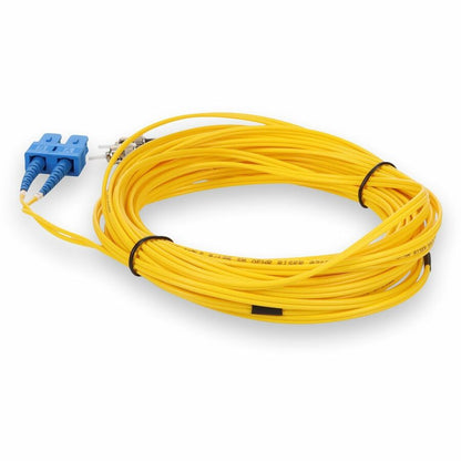 Addon 4M Sc (Male) To St (Male) Yellow Os2 Duplex Fiber Ofnr (Riser-Rated) Patch Cable