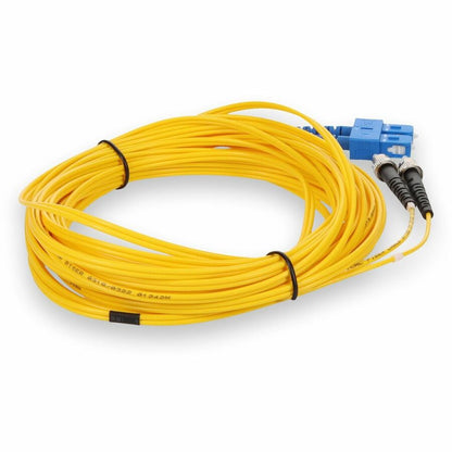 Addon 4M Sc (Male) To St (Male) Yellow Os2 Duplex Fiber Ofnr (Riser-Rated) Patch Cable