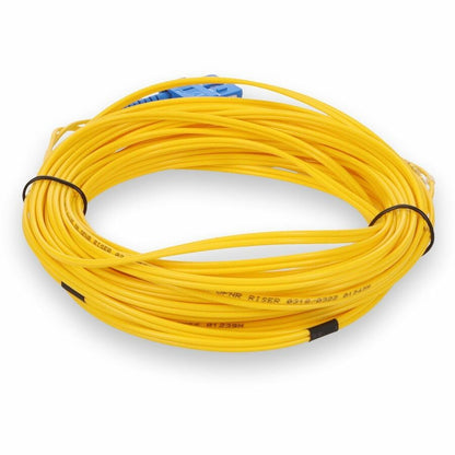 Addon 4M Sc (Male) To St (Male) Yellow Os2 Duplex Fiber Ofnr (Riser-Rated) Patch Cable