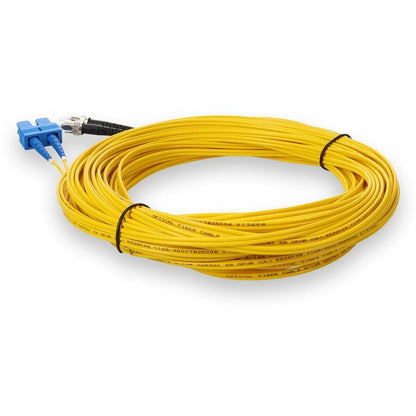 Addon 30M Sc (Male) To St (Male) Yellow Os2 Duplex Fiber Ofnr (Riser-Rated) Patch Cable