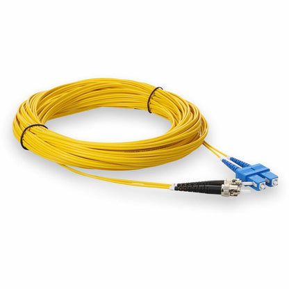 Addon 30M Sc (Male) To St (Male) Yellow Os2 Duplex Fiber Ofnr (Riser-Rated) Patch Cable