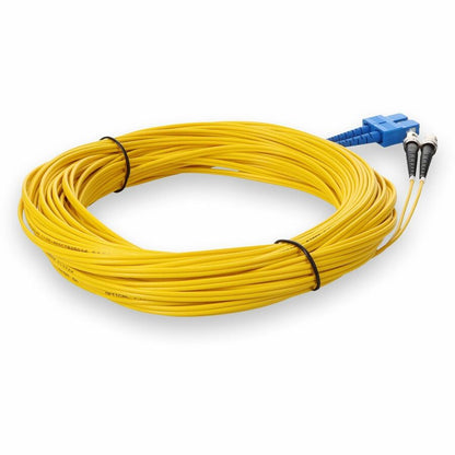 Addon 25M Sc (Male) To St (Male) Yellow Os2 Duplex Fiber Ofnr (Riser-Rated) Patch Cable