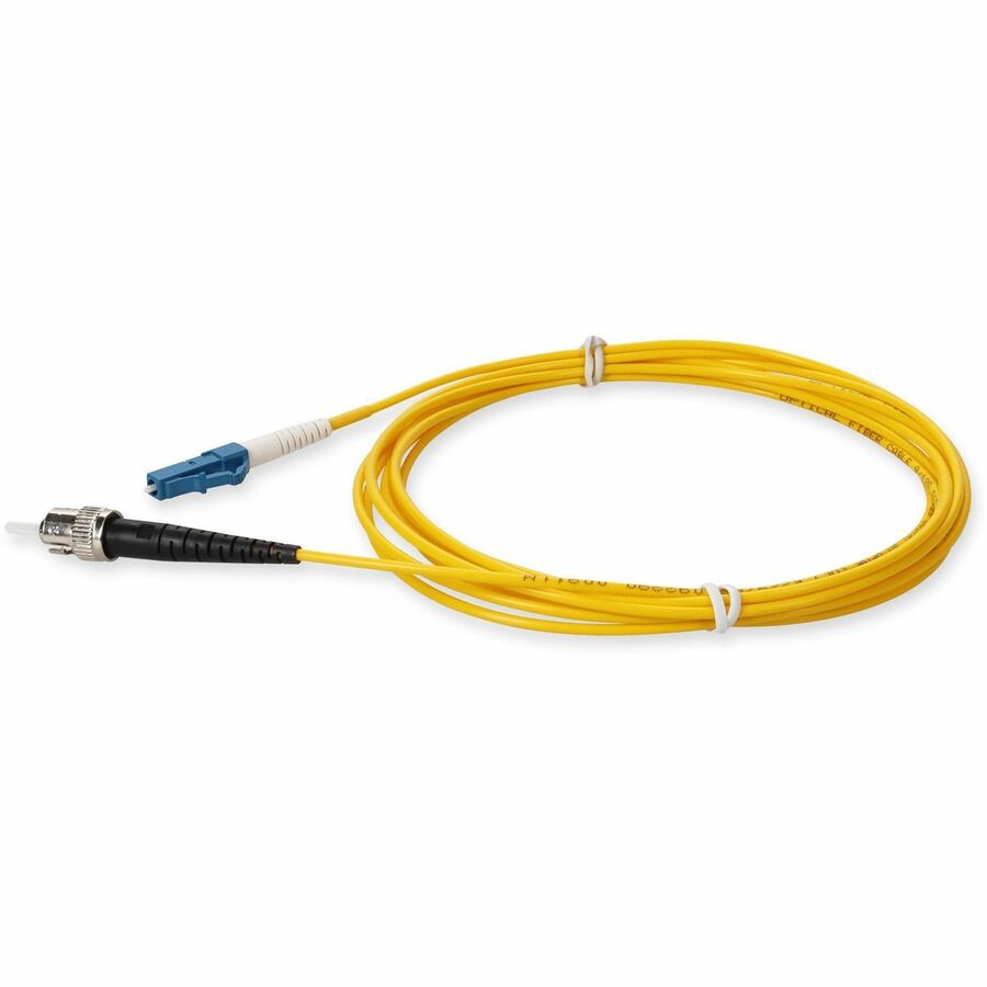 AddOn 6m LC (Male) to ST (Male) Yellow OS2 Simplex Fiber OFNR (Riser-Rated) Patch Cable ADD-ST-LC-6MS9SMF