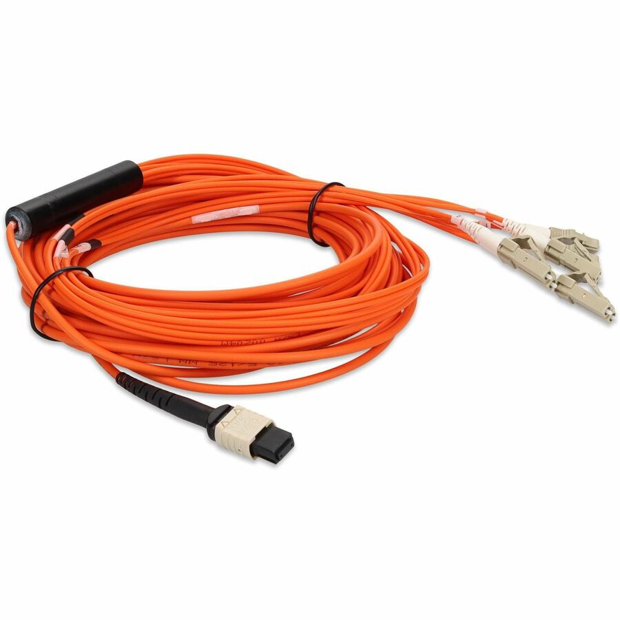 Addon 1M Mpo (Female) To 8Xlc (Male) 8-Strand Orange Om1 Fiber Fanout Cable