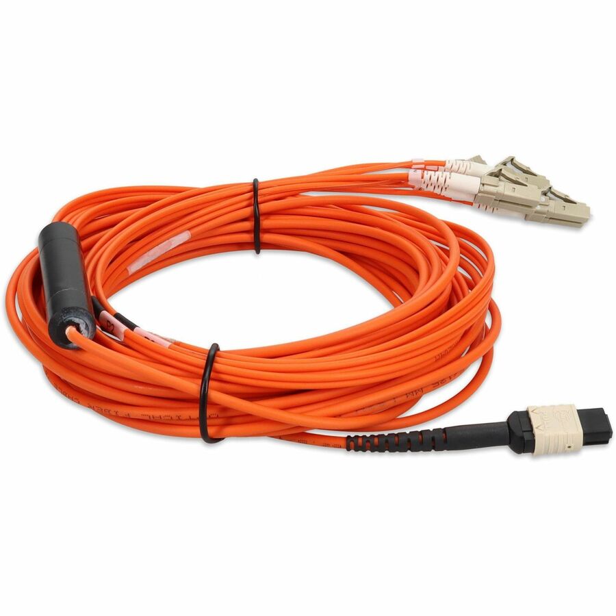 Addon 1M Mpo (Female) To 8Xlc (Male) 8-Strand Orange Om1 Fiber Fanout Cable