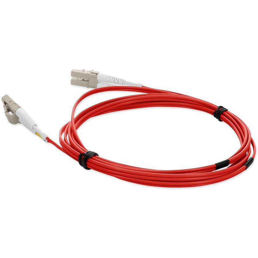 AddOn 5m LC (Male) to LC (Male) Red OM1 Duplex Fiber OFNR (Riser-Rated) Patch Cable ADD-LC-LC-5M6MMF-RD